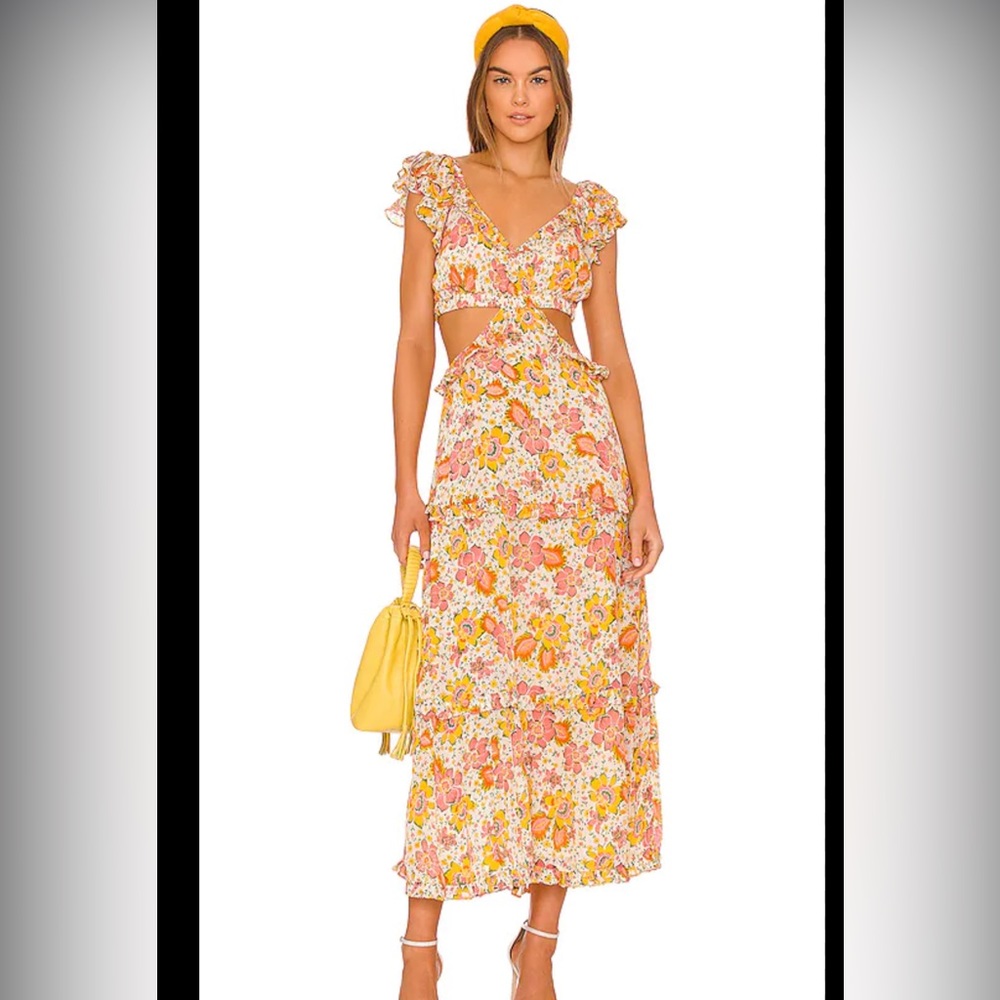 Cleobella floral cut out dress